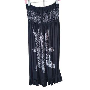 Christinalove Black and Gray Patterned Halter Top Dress